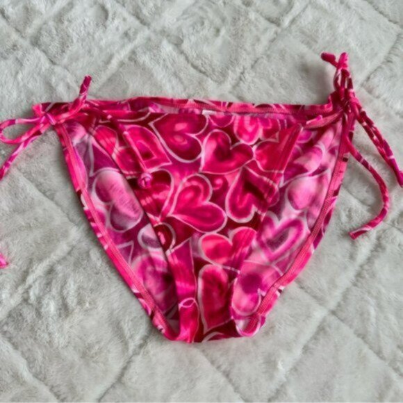 Victoria's Secret | Vintage Hearts Triangle Tie Bikini Set | Size Large - Picture 6 of 10